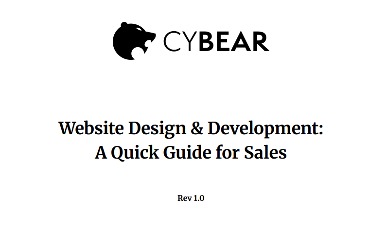 Website Design & Development - A Quick Guide for Sales